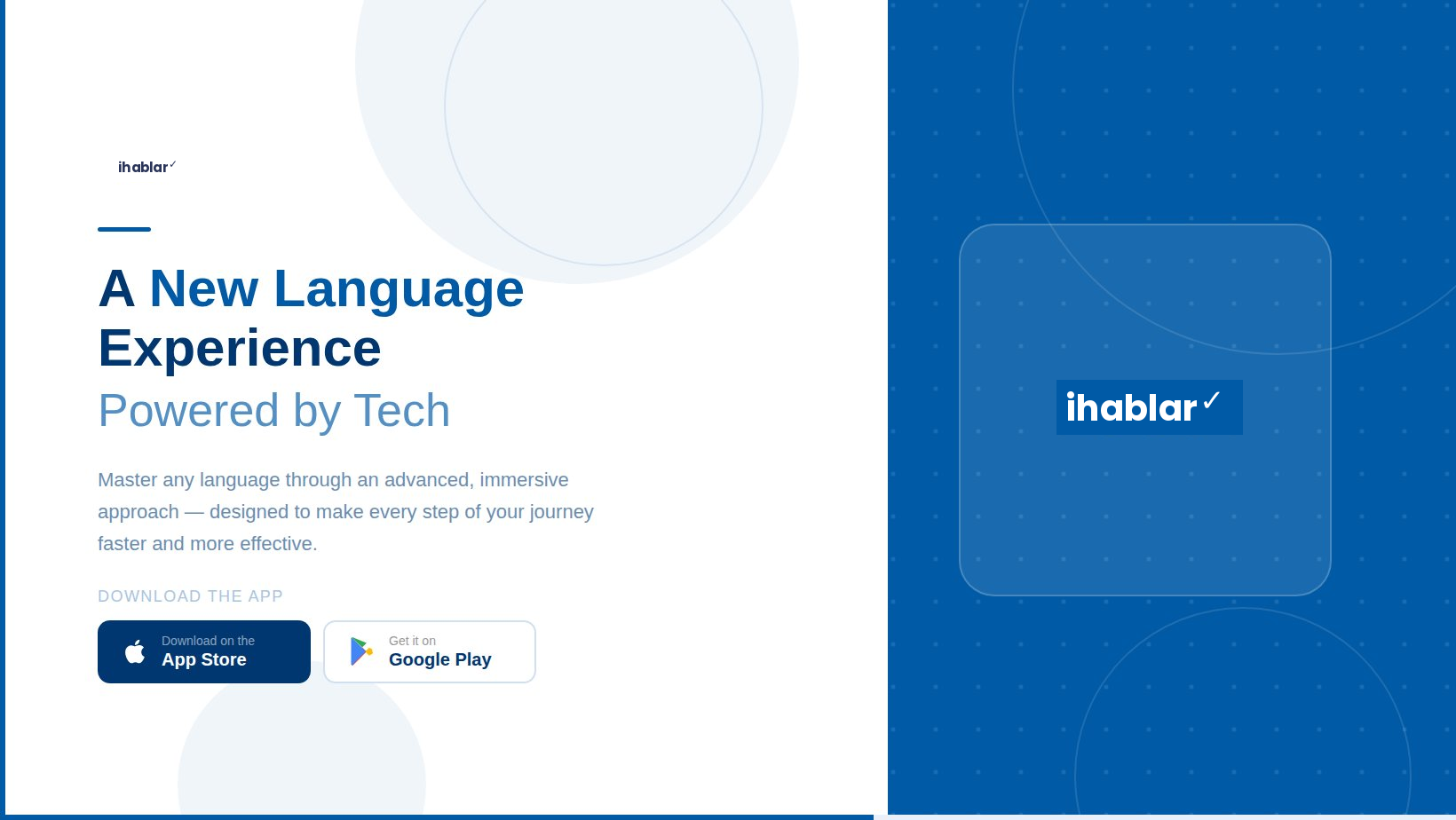 Ihablar landing page preview